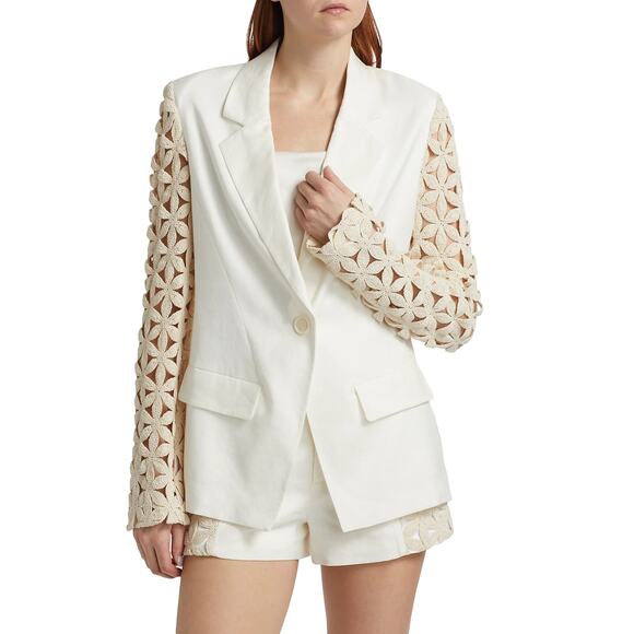 RAMY BROOK Kelsey Crochet-Sleeve Jacket Blazer - Picture 5 of 13